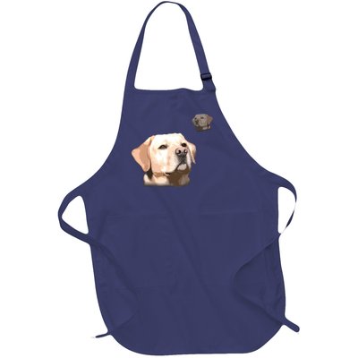 Labrador School Photo T Funny Yellow Lab Full-Length Apron With Pockets