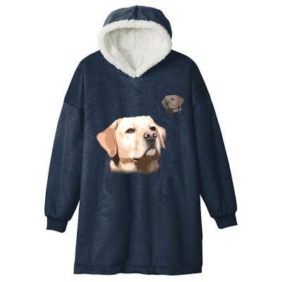 Labrador School Photo T Funny Yellow Lab Hooded Wearable Blanket