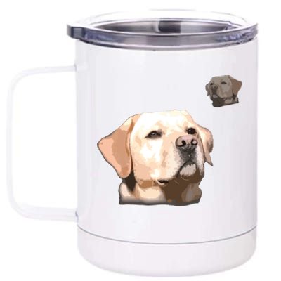 Labrador School Photo T Funny Yellow Lab 12 oz Stainless Steel Tumbler Cup