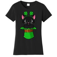 Lepurrchaun St. Patrick's Day Cat Leprechaun Shamrock Women's T-Shirt