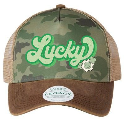 Lucky St PatrickS Day Retro Vintage Legacy Tie Dye Trucker Hat