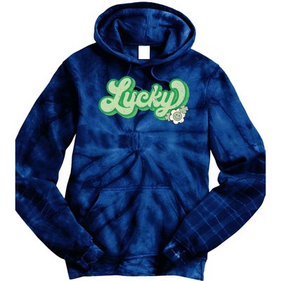 Lucky St PatrickS Day Retro Vintage Tie Dye Hoodie