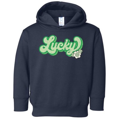 Lucky St PatrickS Day Retro Vintage Toddler Hoodie