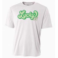 Lucky St PatrickS Day Retro Vintage Cooling Performance Crew T-Shirt