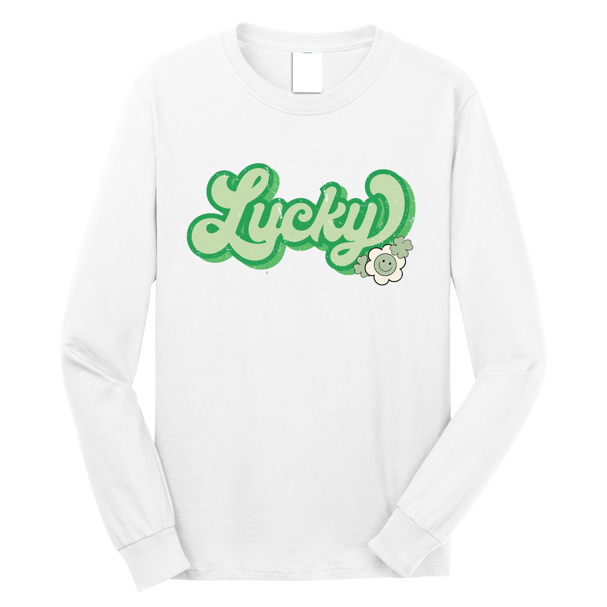 Lucky St PatrickS Day Retro Vintage Long Sleeve Shirt