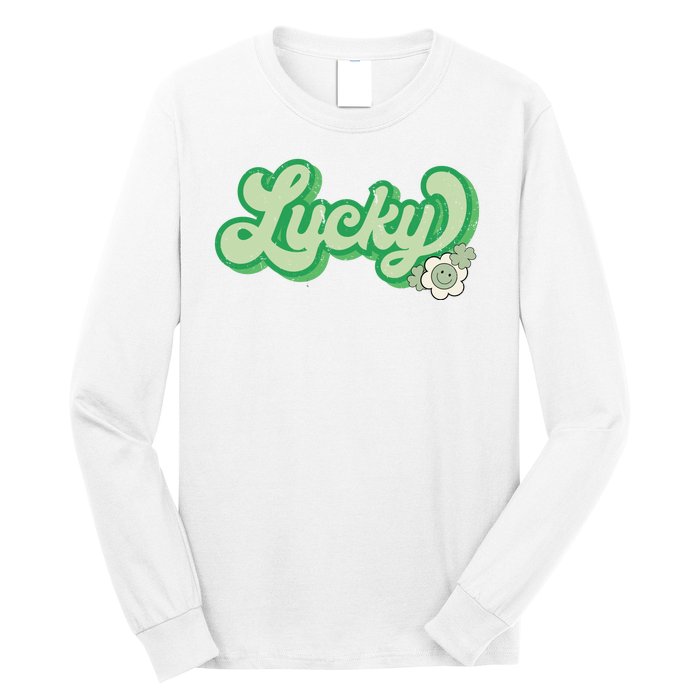 Lucky St PatrickS Day Retro Vintage Long Sleeve Shirt