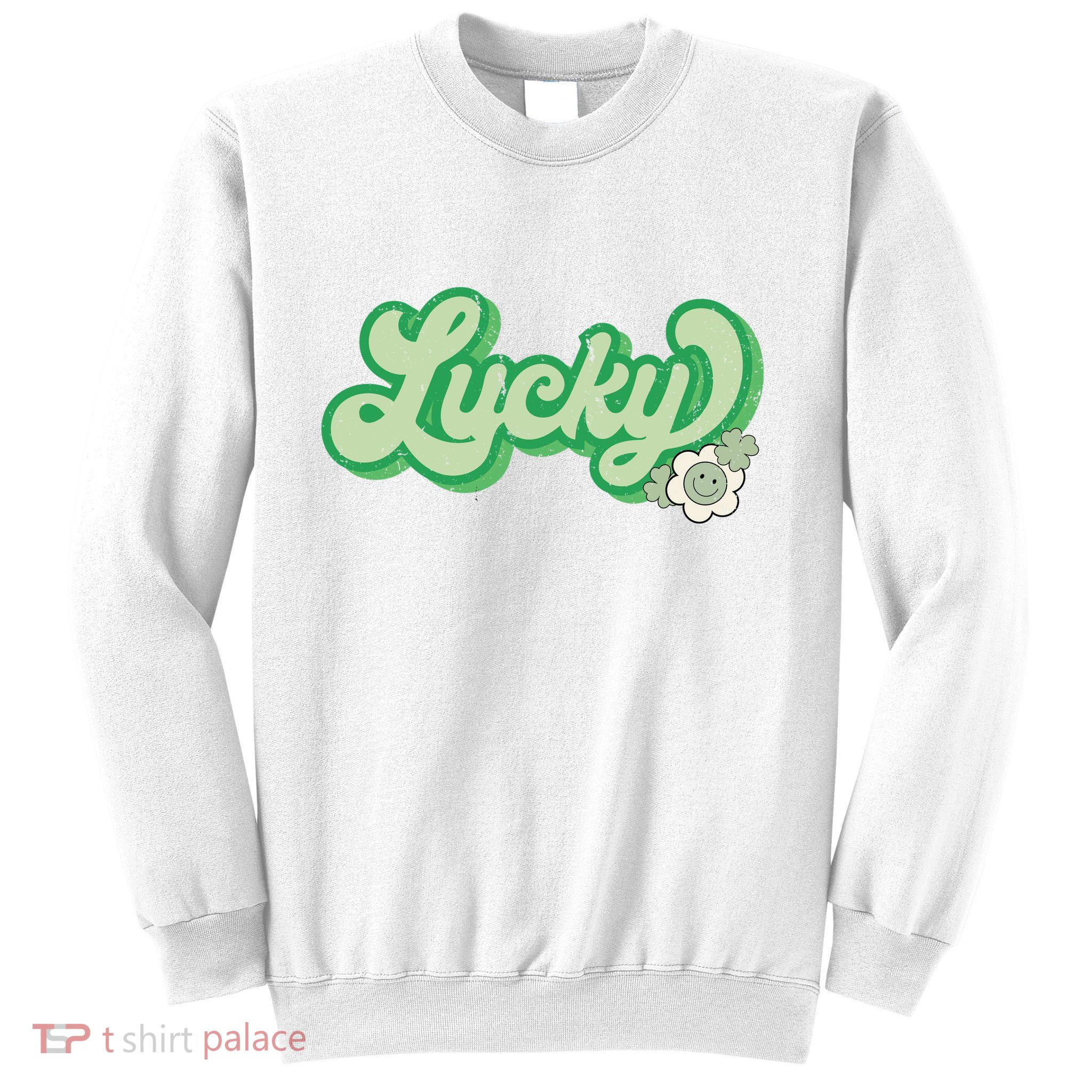 Lucky St PatrickS Day Retro Vintage Sweatshirt