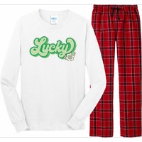 Lucky St PatrickS Day Retro Vintage Long Sleeve Pajama Set