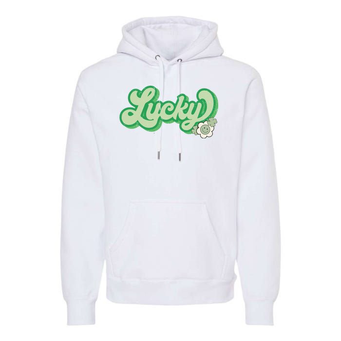 Lucky St PatrickS Day Retro Vintage Premium Hoodie