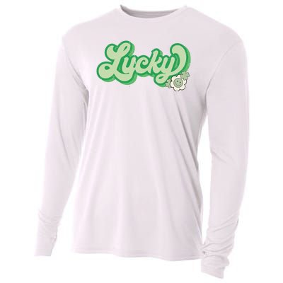 Lucky St PatrickS Day Retro Vintage Cooling Performance Long Sleeve Crew