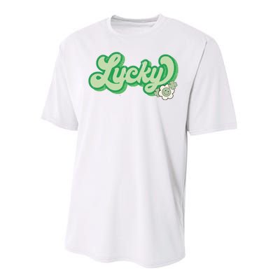 Lucky St PatrickS Day Retro Vintage Performance Sprint T-Shirt