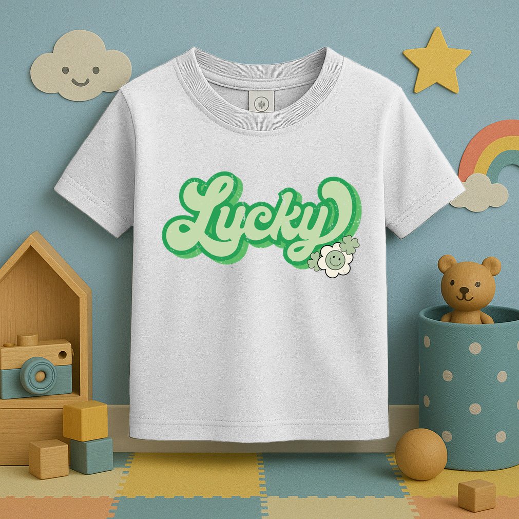 Lucky St PatrickS Day Retro Vintage Toddler T-Shirt