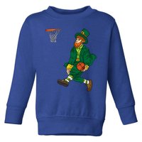 Leprechaun St Patricks Day Basketball Gift Toddler Sweatshirt