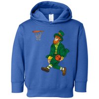 Leprechaun St Patricks Day Basketball Gift Toddler Hoodie