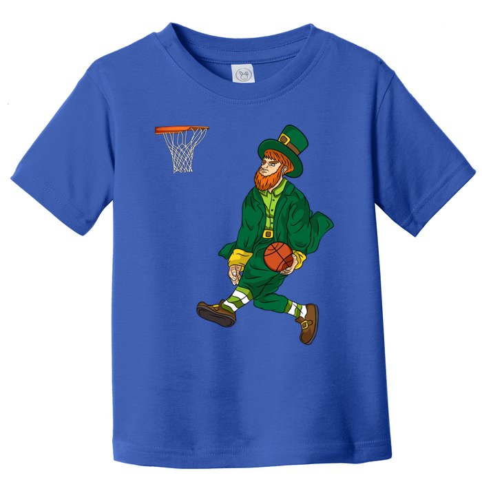 Leprechaun St Patricks Day Basketball Gift Toddler T-Shirt