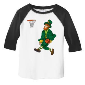 Leprechaun St Patricks Day Basketball Gift Toddler Fine Jersey T-Shirt