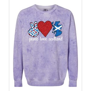 Love Scotland Proud Scottish Flag Scottish Roots Gift Colorblast Crewneck Sweatshirt