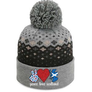 Love Scotland Proud Scottish Flag Scottish Roots Gift The Baniff Cuffed Pom Beanie