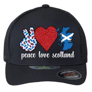 Love Scotland Proud Scottish Flag Scottish Roots Gift Flexfit Unipanel Trucker Cap