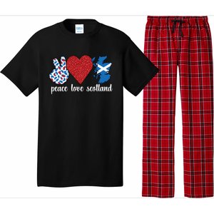 Love Scotland Proud Scottish Flag Scottish Roots Gift Pajama Set