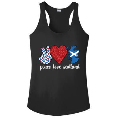 Love Scotland Proud Scottish Flag Scottish Roots Gift Ladies PosiCharge Competitor Racerback Tank