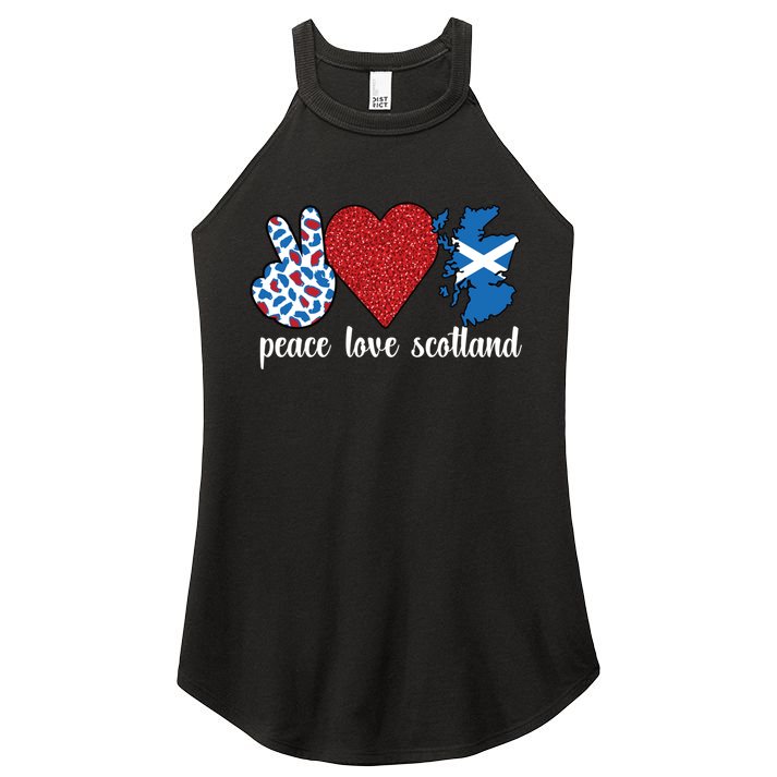 Love Scotland Proud Scottish Flag Scottish Roots Gift Women's Perfect Tri Rocker Tank