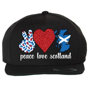 Love Scotland Proud Scottish Flag Scottish Roots Gift Wool Snapback Cap