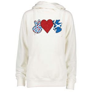 Love Scotland Proud Scottish Flag Scottish Roots Gift Womens Funnel Neck Pullover Hood