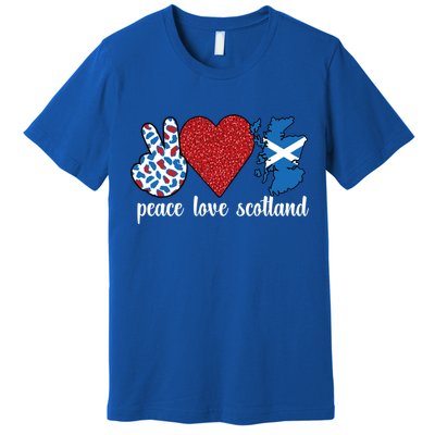Love Scotland Proud Scottish Flag Scottish Roots Gift Premium T-Shirt