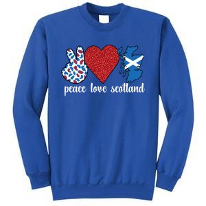 Love Scotland Proud Scottish Flag Scottish Roots Gift Tall Sweatshirt