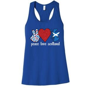 Love Scotland Proud Scottish Flag Scottish Roots Gift Women's Racerback Tank