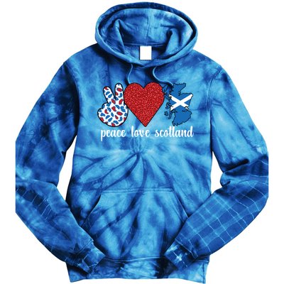 Love Scotland Proud Scottish Flag Scottish Roots Gift Tie Dye Hoodie