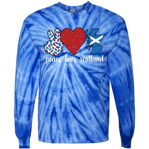 Love Scotland Proud Scottish Flag Scottish Roots Gift Tie-Dye Long Sleeve Shirt