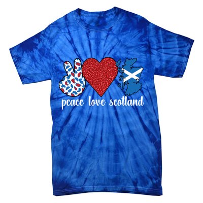 Love Scotland Proud Scottish Flag Scottish Roots Gift Tie-Dye T-Shirt