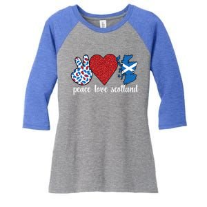 Love Scotland Proud Scottish Flag Scottish Roots Gift Women's Tri-Blend 3/4-Sleeve Raglan Shirt