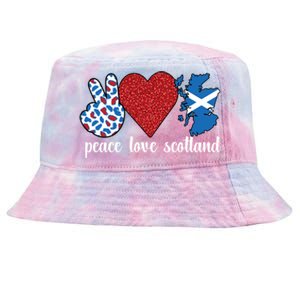 Love Scotland Proud Scottish Flag Scottish Roots Gift Tie-Dyed Bucket Hat