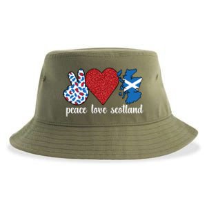 Love Scotland Proud Scottish Flag Scottish Roots Gift Sustainable Bucket Hat