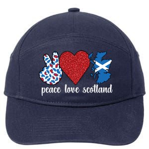 Love Scotland Proud Scottish Flag Scottish Roots Gift 7-Panel Snapback Hat