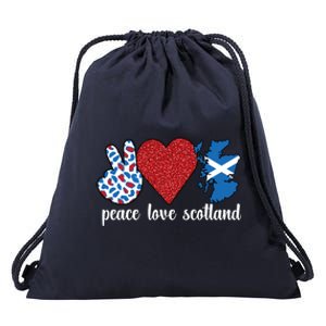 Love Scotland Proud Scottish Flag Scottish Roots Gift Drawstring Bag