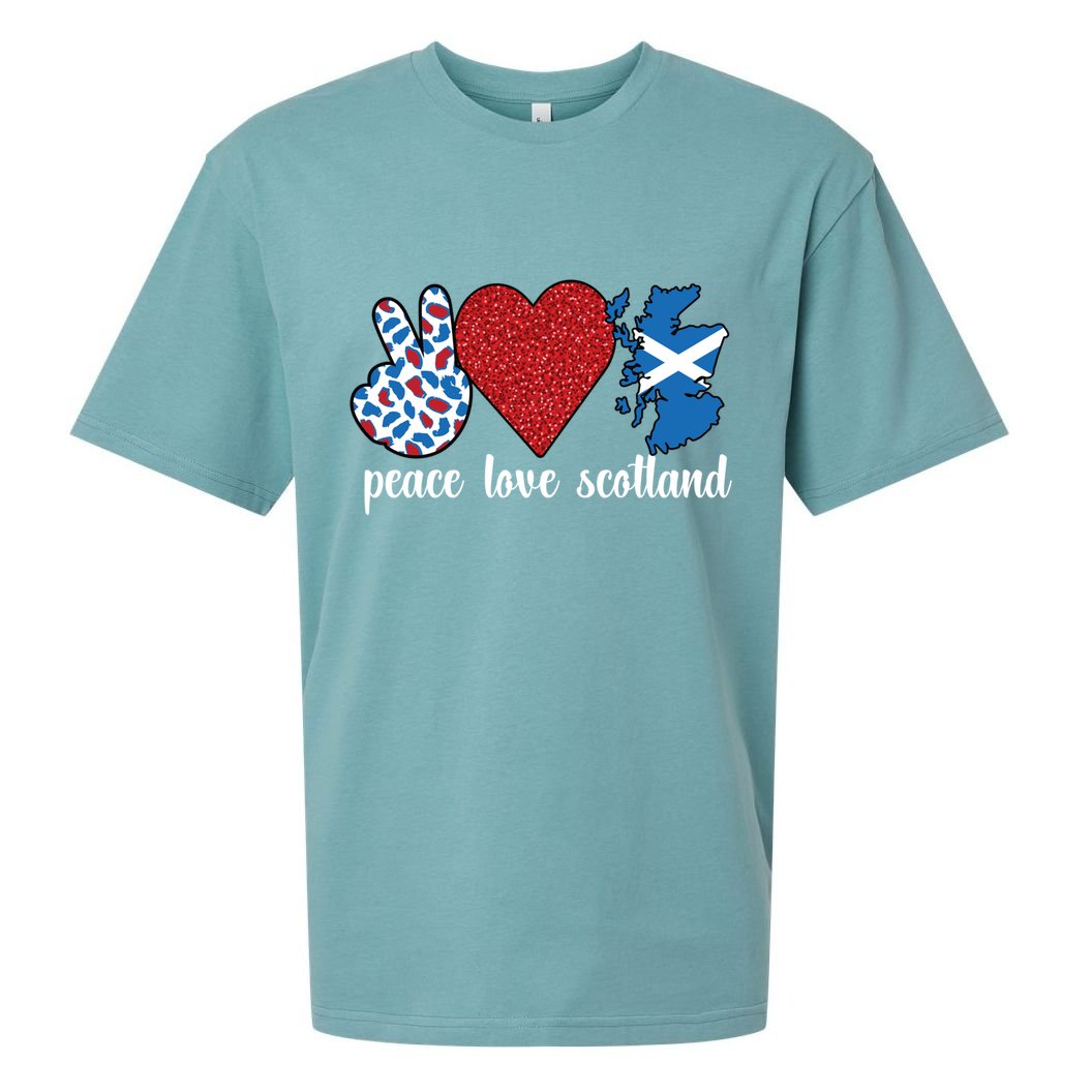 Love Scotland Proud Scottish Flag Scottish Roots Gift Sueded Cloud Jersey T-Shirt