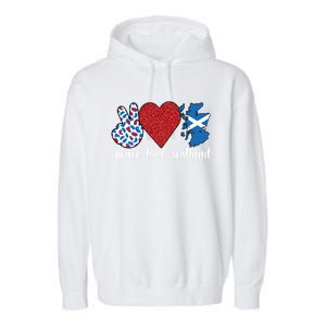 Love Scotland Proud Scottish Flag Scottish Roots Gift Garment-Dyed Fleece Hoodie