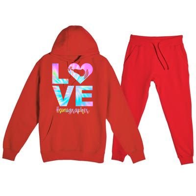 Love Sonography Proud Sonographer Week Gift Premium Hooded Sweatsuit Set