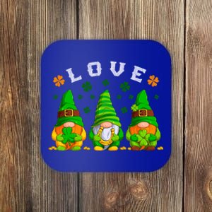 Love St Patrick's Day Irish Gnome Cute Gift Coaster