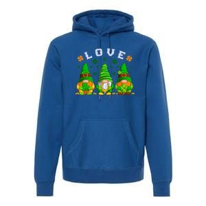 Love St Patrick's Day Irish Gnome Cute Gift Premium Hoodie