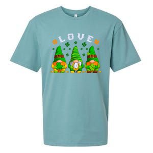 Love St Patrick's Day Irish Gnome Cute Gift Sueded Cloud Jersey T-Shirt