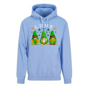 Love St Patrick's Day Irish Gnome Cute Gift Unisex Surf Hoodie