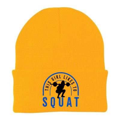 Likes Squatting Powerlifter Squats Gym Gift Knit Cap Winter Beanie