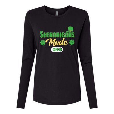 Leprechaun Saint Patrick's Day Funny Shenanigans Womens Cotton Relaxed Long Sleeve T-Shirt