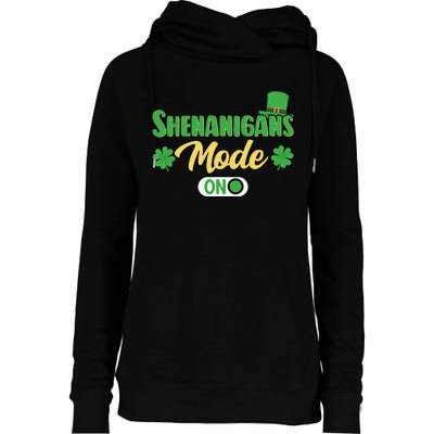 Leprechaun Saint Patrick's Day Funny Shenanigans Womens Funnel Neck Pullover Hood