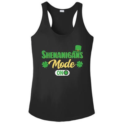 Leprechaun Saint Patrick's Day Funny Shenanigans Ladies PosiCharge Competitor Racerback Tank